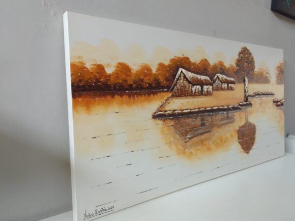 Quadro Cabanas no lago - Imagem 3