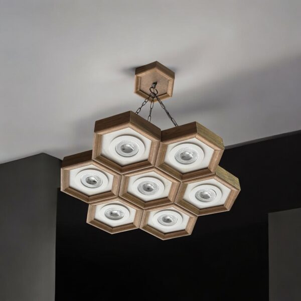 Luminária Hexagonal - 7 leds - Imagem 3